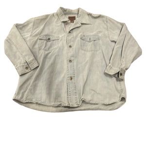 Marino Bay Gray Denim Brass Button Heavyweight Shacket Size XL
